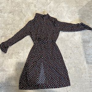 Geometric Pront Navy Blue dress